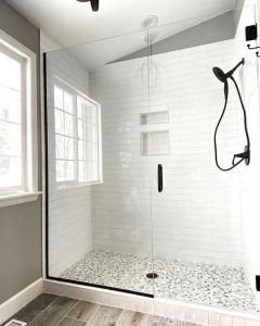 Channel-mounted shower glass installation