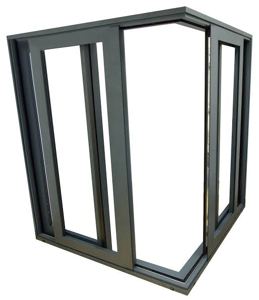 Zero-post corner sliding patio door system