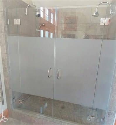 Sandblasted frosted glass shower by ProForm