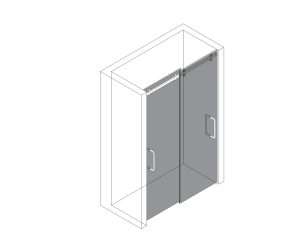 Sliding bypass shower door diagram