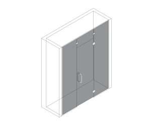 Steam shower enclosure with transom